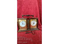 Αντίκα Γαλλικό ρολόι με βαρόμετρο, G. Mager