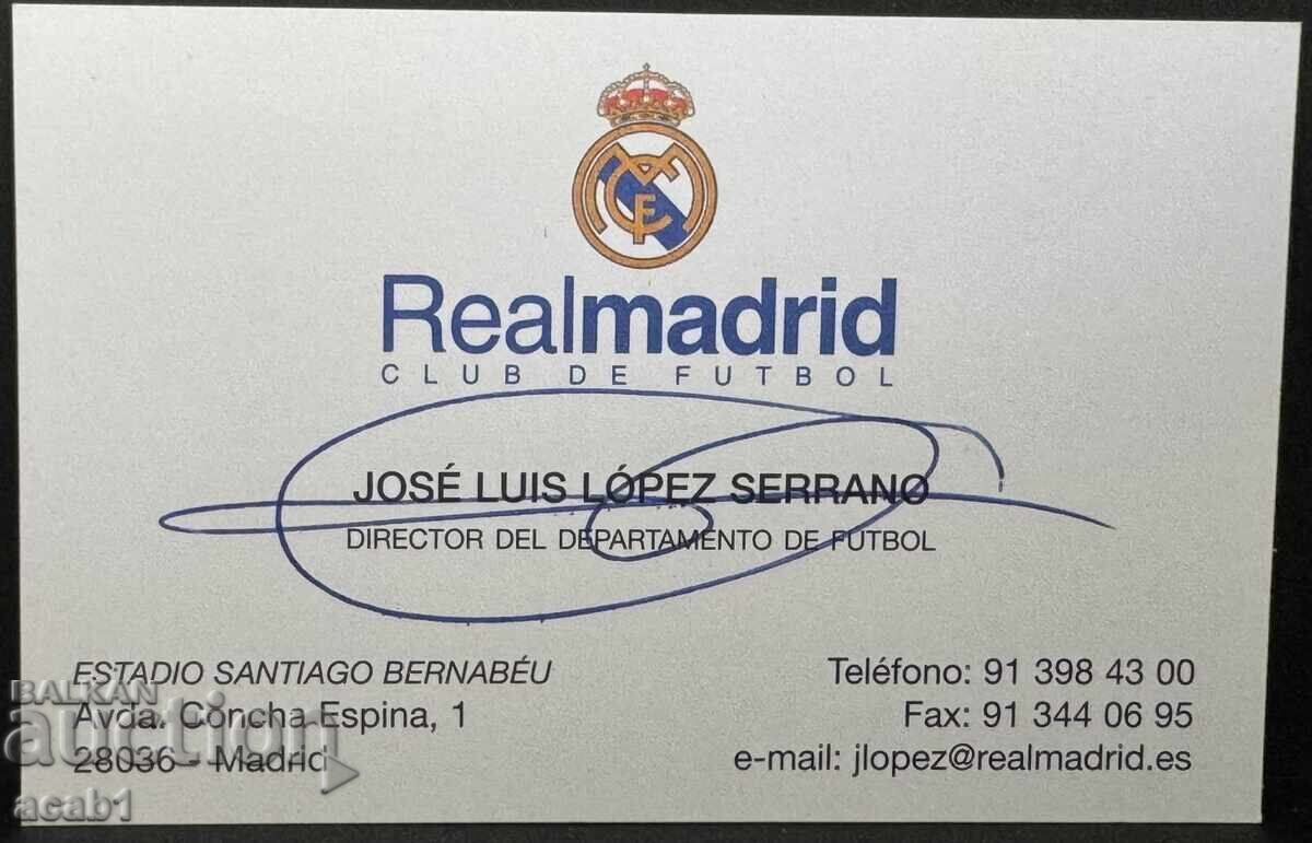 Реал Мадрид José Luis López Serrano Автограф Реал Мадрид José Luis López Serrano Автограф