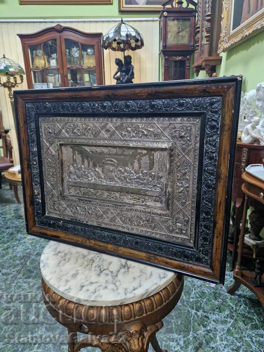 Beautiful Antique Painting Icon The Last Supper - 6