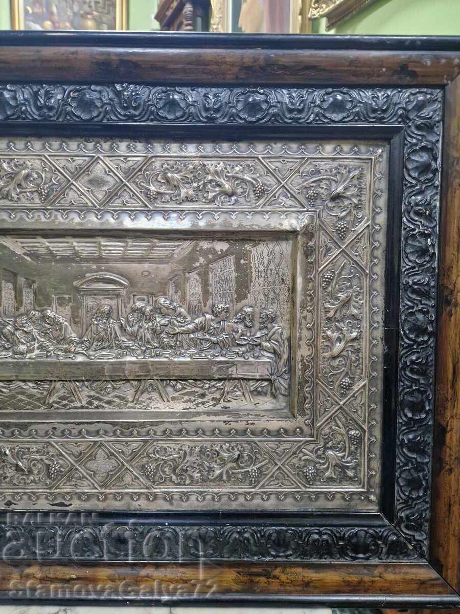 Beautiful Antique Painting Icon The Last Supper - 7