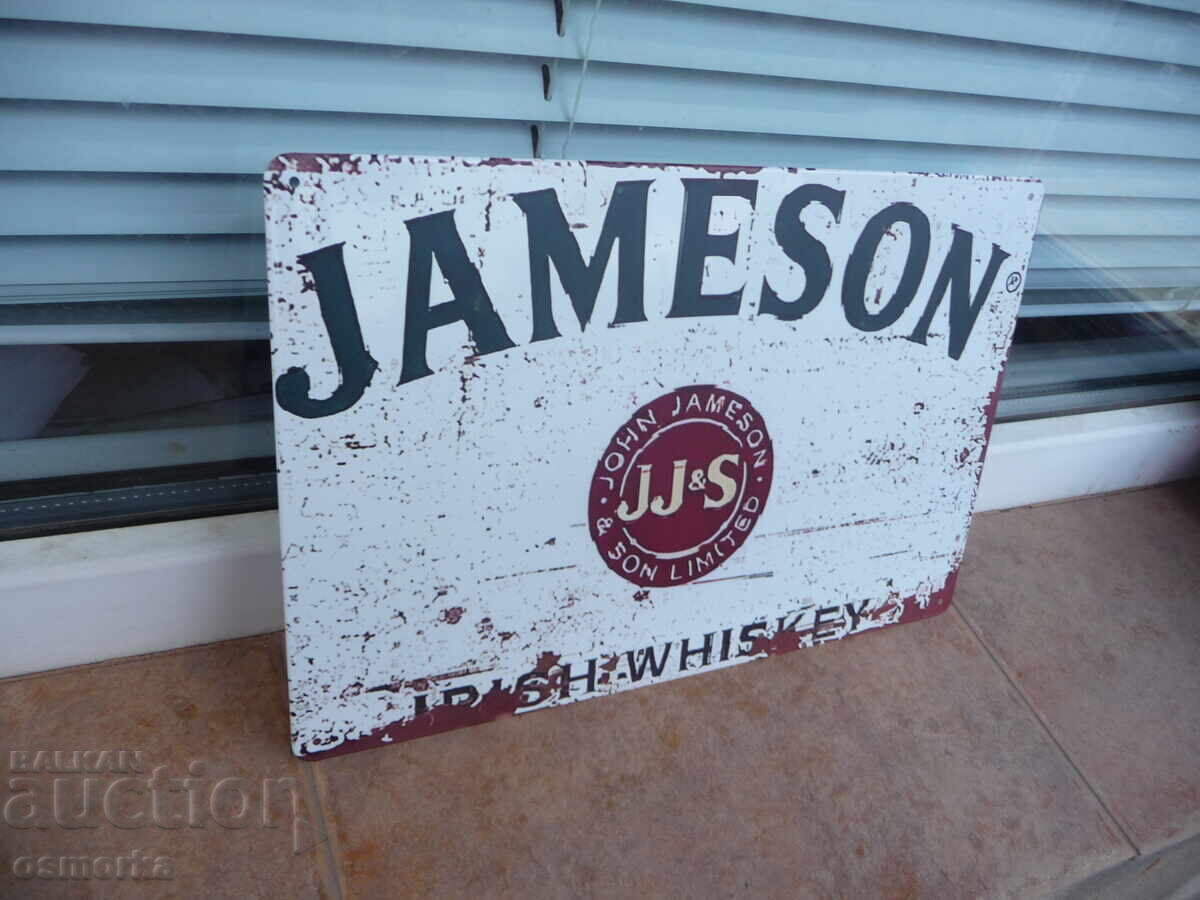 Метална табела уиски Jameson irish whiskey ирландско меко с цена 18.00 лв. | € 9.20