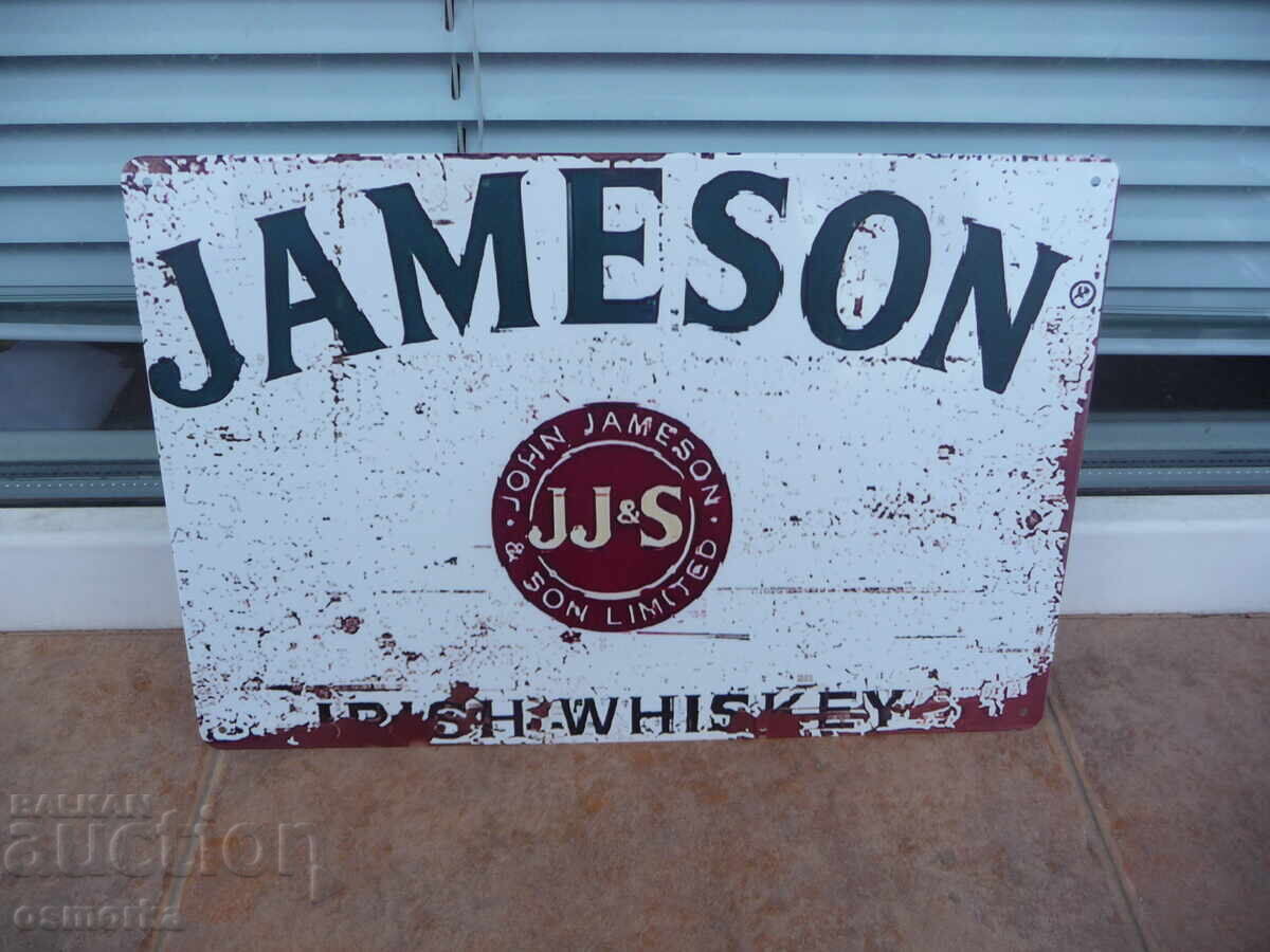 Метална табела уиски Jameson irish whiskey ирландско меко