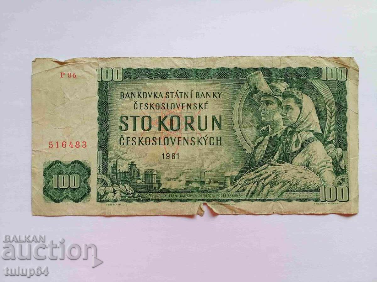 100 крони 1961 Чехословакия