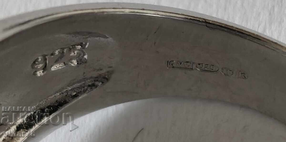 Livrarea Inel de argint pentru damă cu acvamarin și ametist