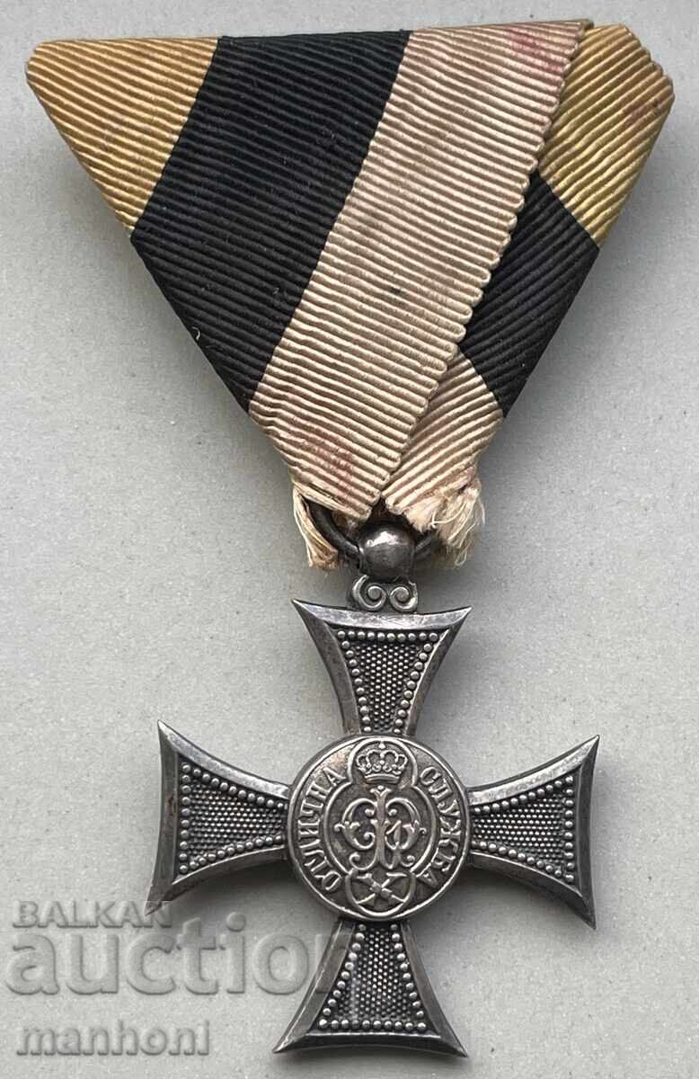 6046 Kingdom of Bulgaria badge For X years Excellent service Tsar Ferdinand