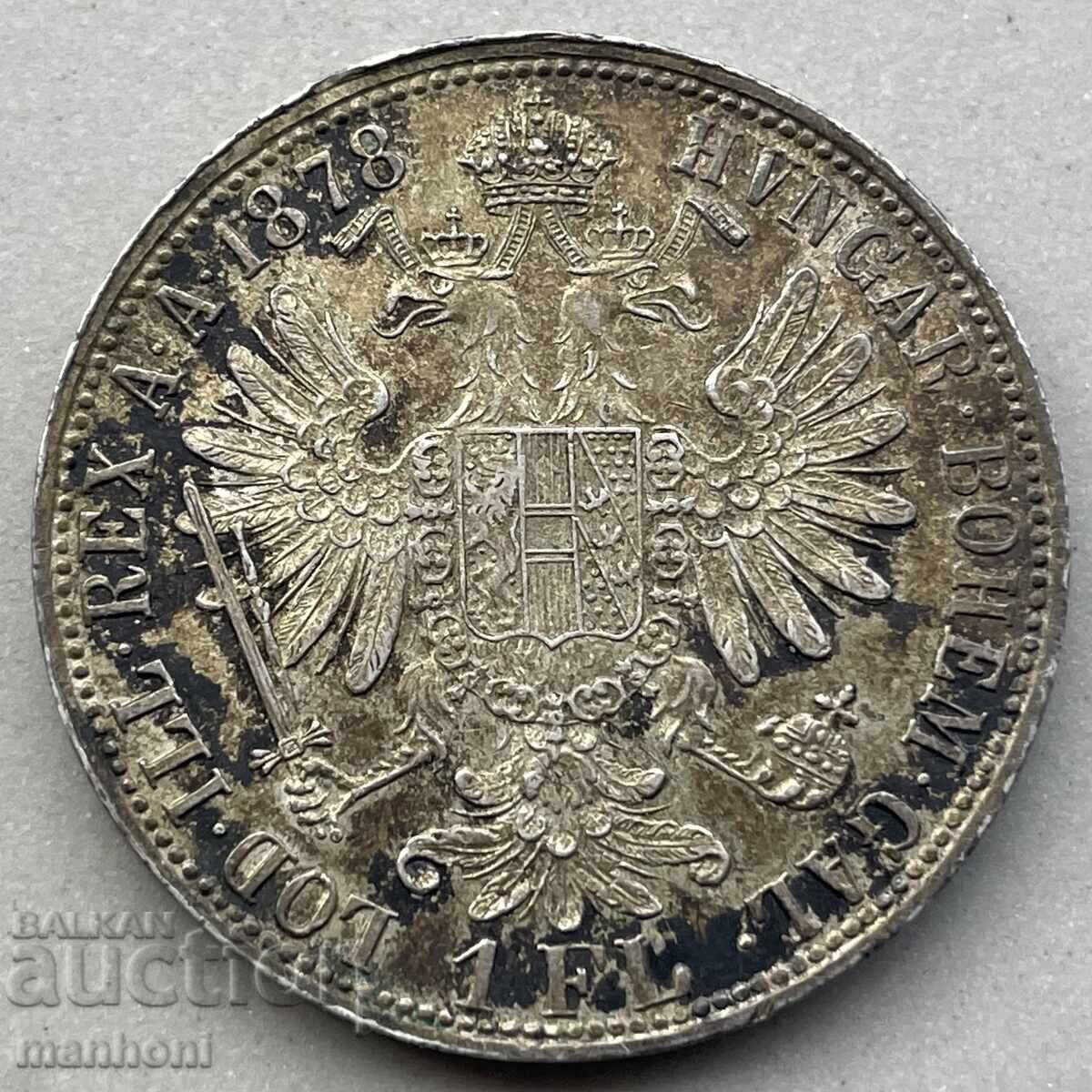 6053 Austro-Hungarian coin 1 Florin from 1878. Silver 12.3g with price 60.00 BGN | € 30.68 6053 Austro-Hungarian coin 1 Florin from 1878. Silver 12.3g with price 60.00 BGN | € 30.68
