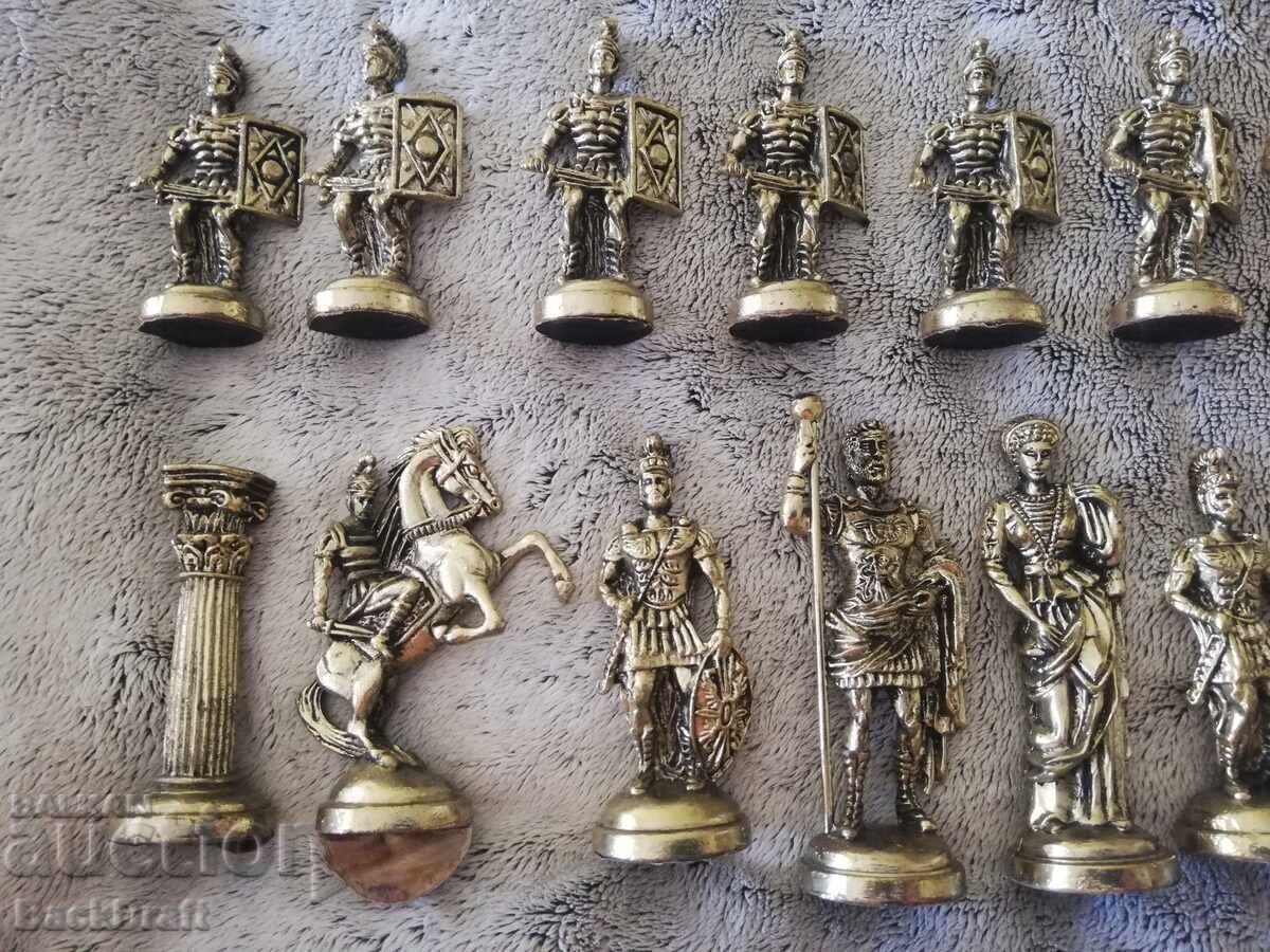 16 Solid Brass Figures, Soldiers for Chess Romans with price 159.00 BGN | € 81.30