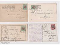 Bulgaria Călătorite 4 cărți poștale 1902-08
