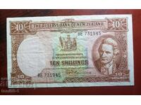 New Zealand 10 Shillings 1956-60 without security thread