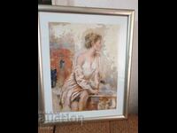 Ефектна принт картина- Дама 2