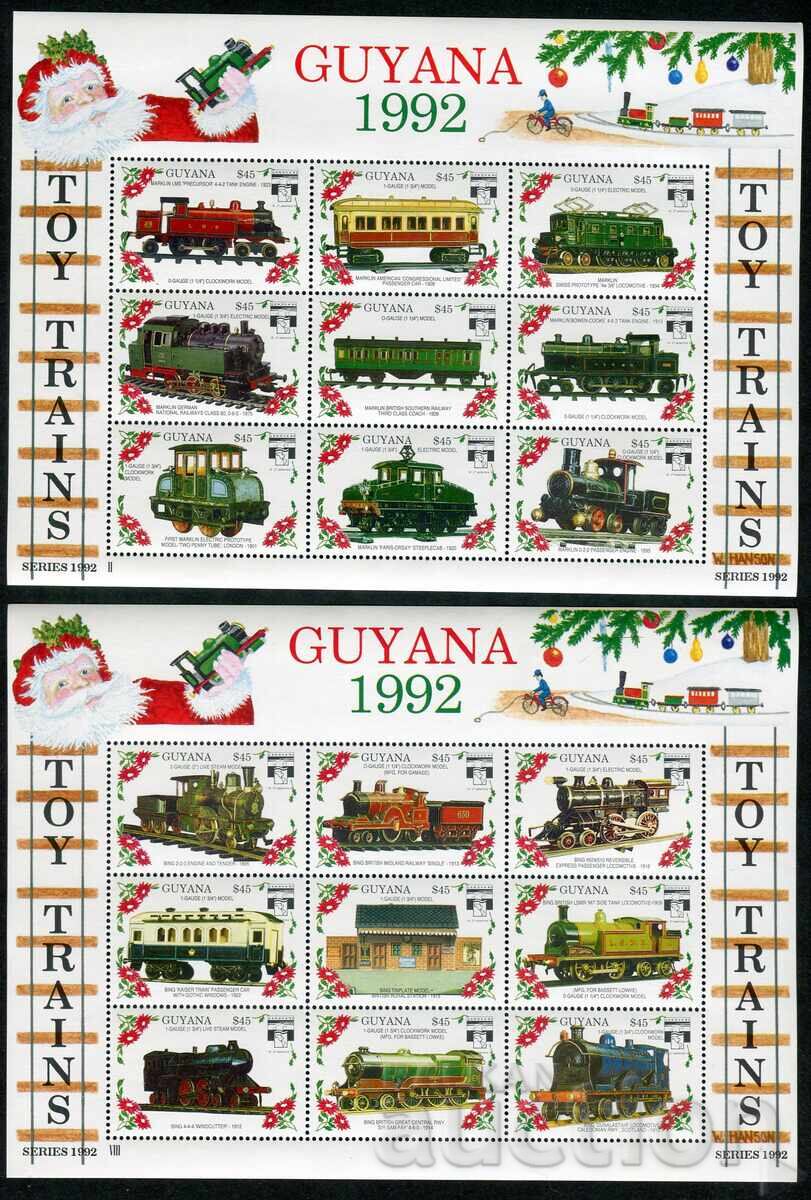 Δημοπρασία Γουιάνα 1992 MnH - Ατμομηχανές [4 τεμάχια]