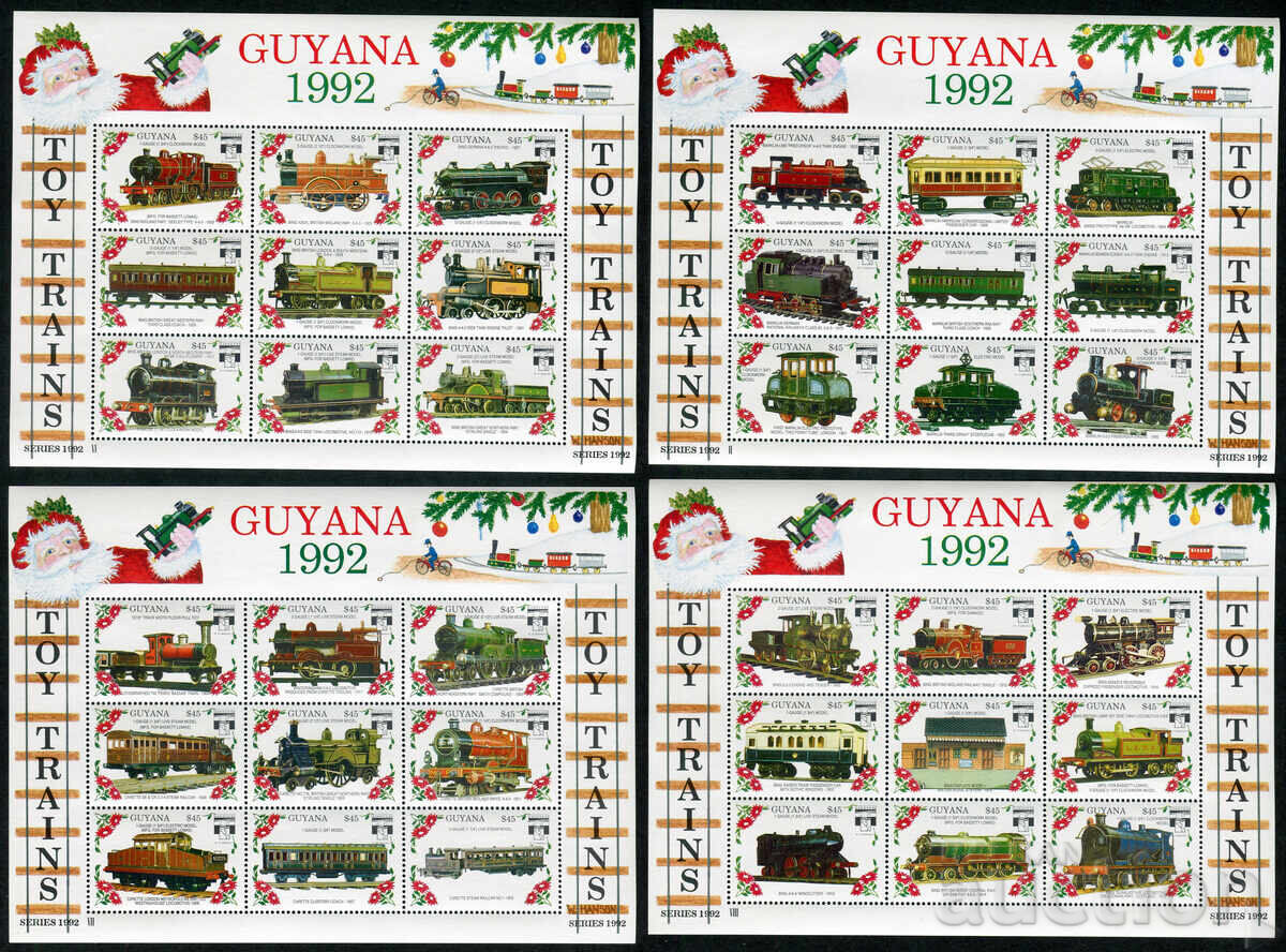 Γουιάνα 1992 MnH - Ατμομηχανές [4 τεμάχια]