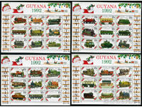 Γουιάνα 1992 MnH - Ατμομηχανές [4 τεμάχια]