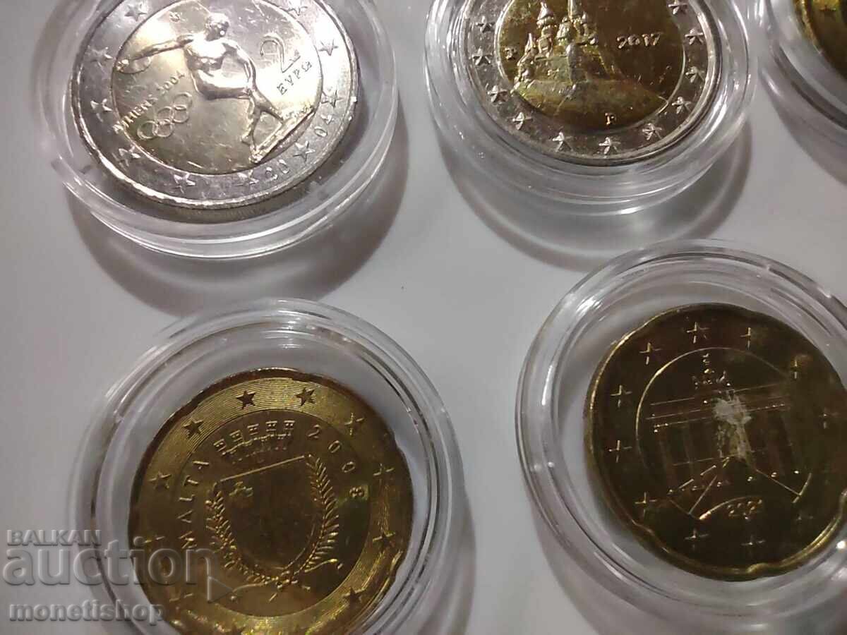 Auction  Euro coins UNC