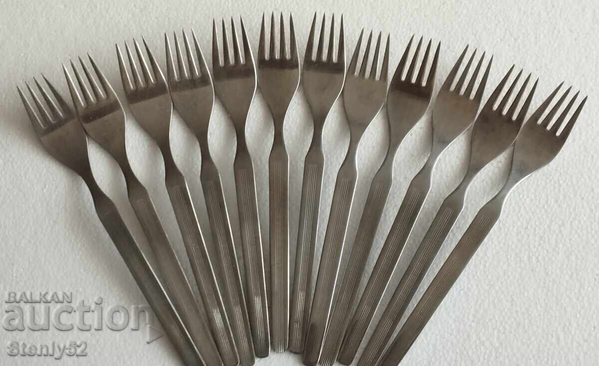 12 buc. furculițe 19.5 cm. inox