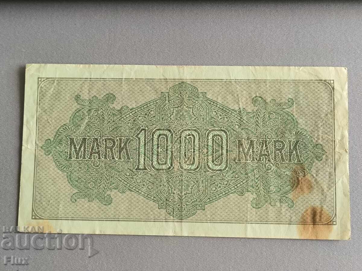 Bancnotă Reich - Germania - 1000 mărci | 1922 cu preț 8.00 BGN | € 4.09