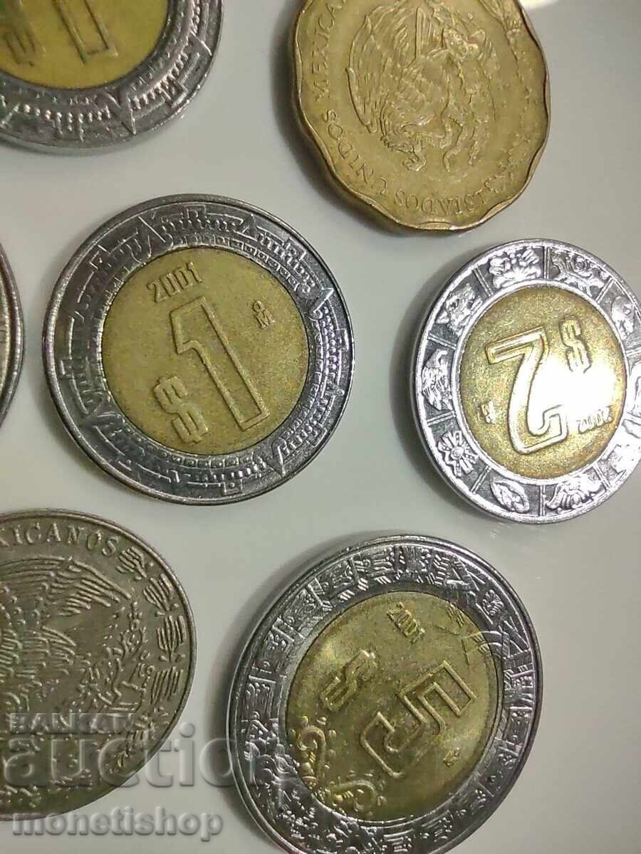 Licitație 7 buc. Monede Mexic Licitație 7 buc. Monede Mexic
