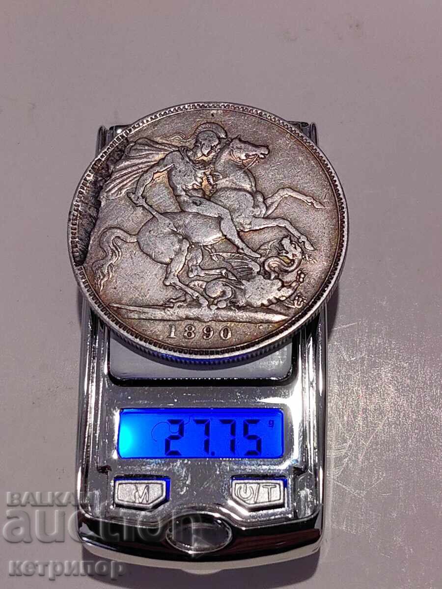 Auction  1 Crown Crown Great Britain 1890 Silver