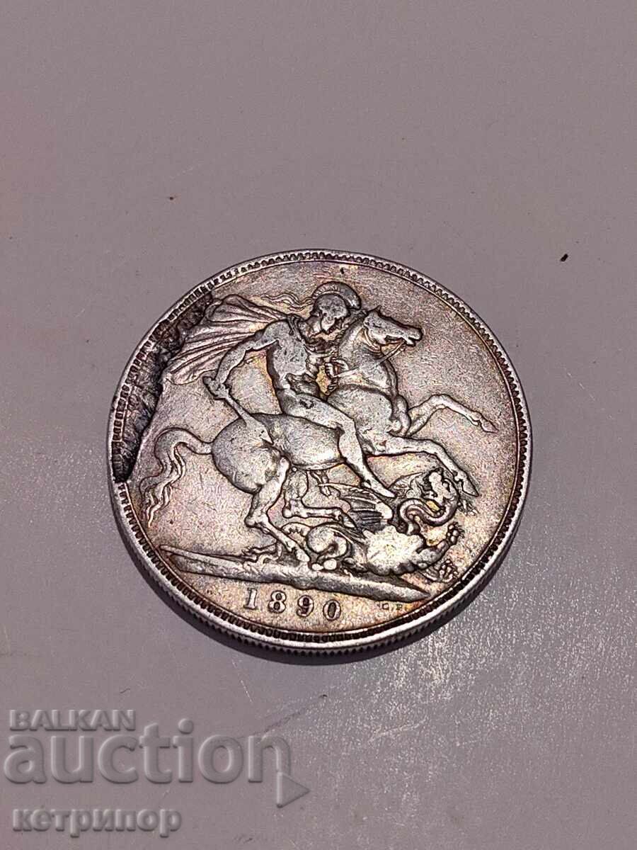 1 Crown Crown Great Britain 1890 Silver