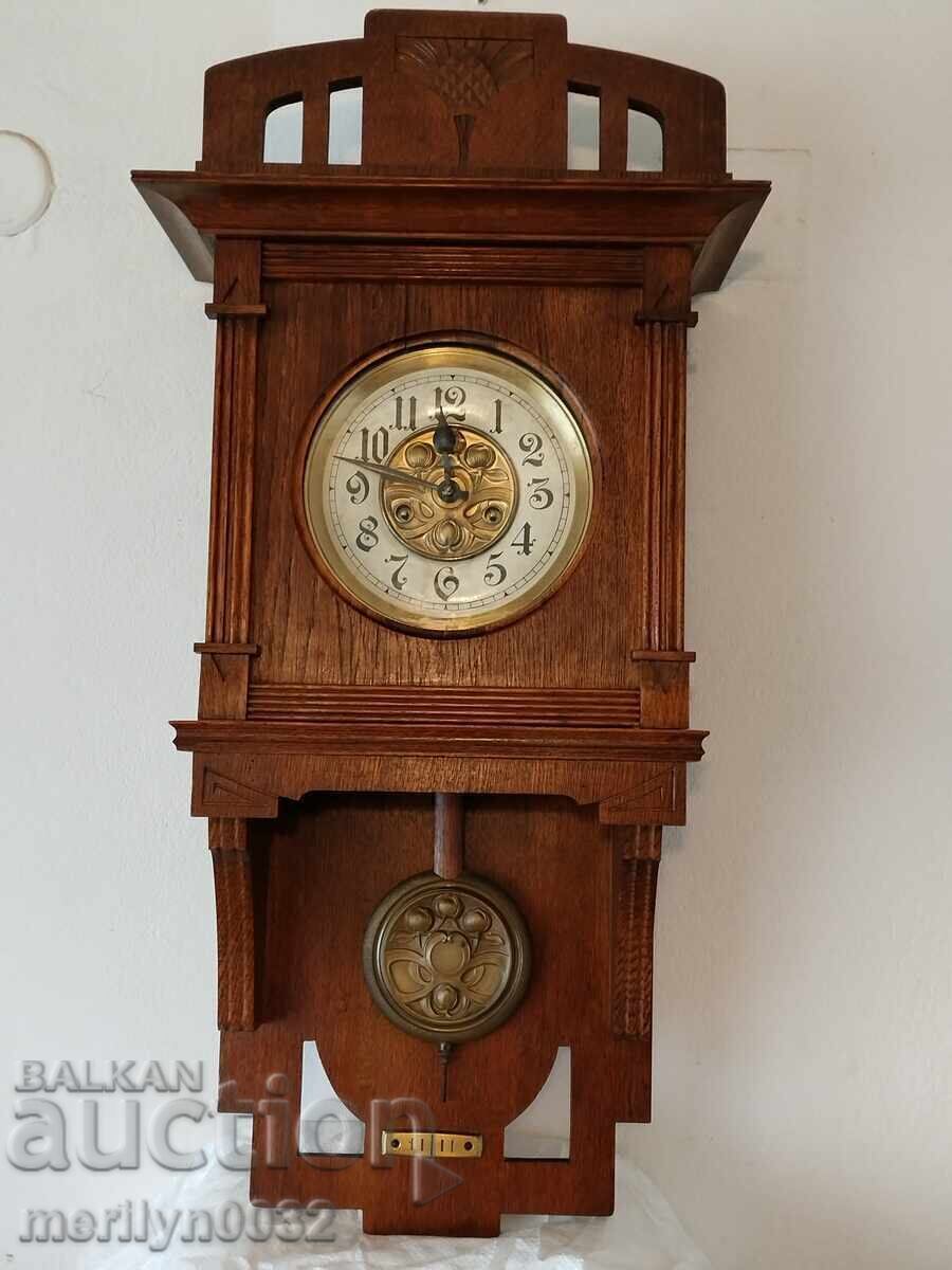 Ρολόι τοίχου Hamburg/American αρχές 20ου αιώνα ΛΕΙΤΟΥΡΓΙΚΟ - 7 Ρολόι τοίχου Hamburg/American αρχές 20ου αιώνα ΛΕΙΤΟΥΡΓΙΚΟ - 7