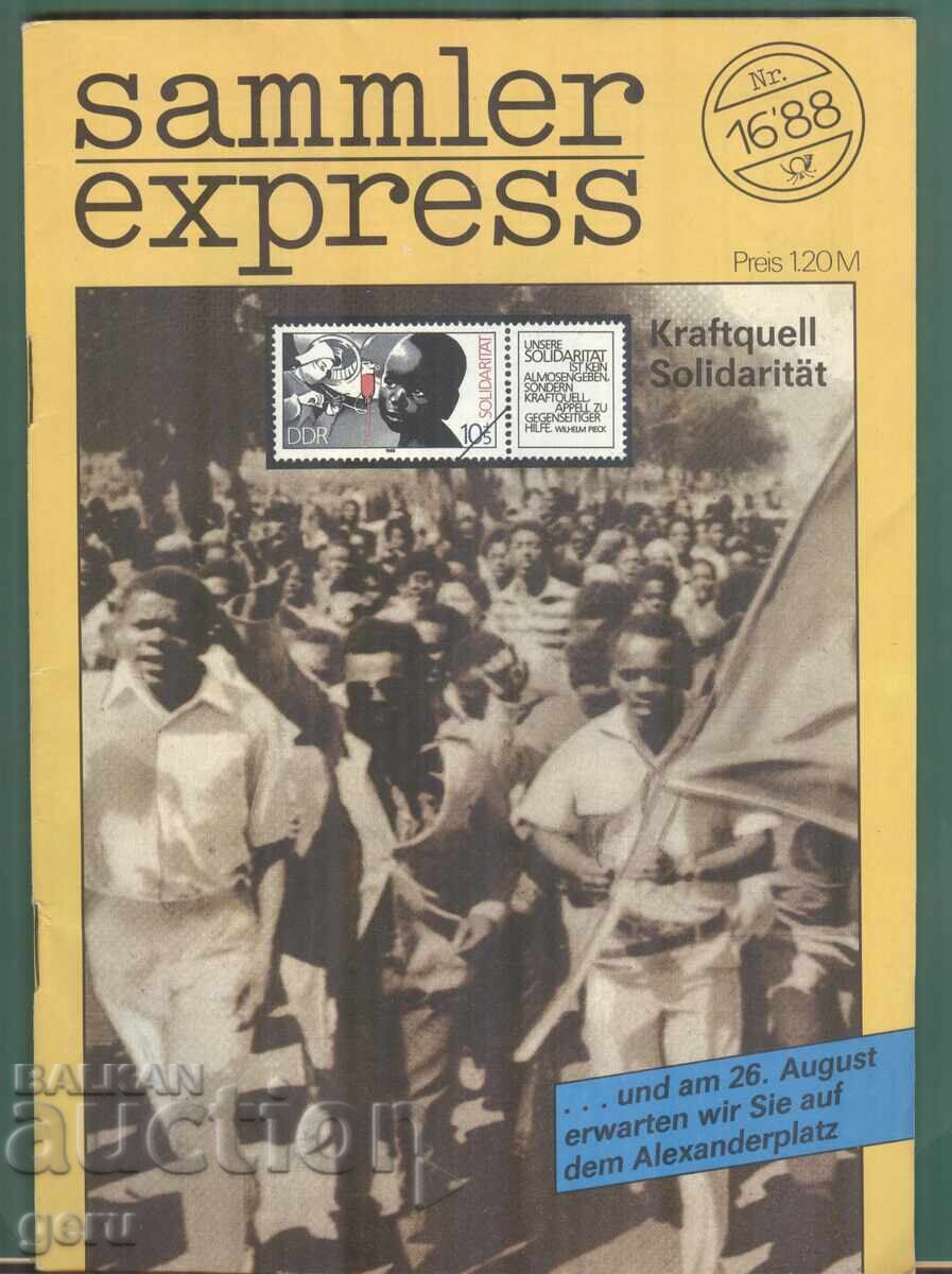 Philatelic magazine Sammler Express GDR fj4