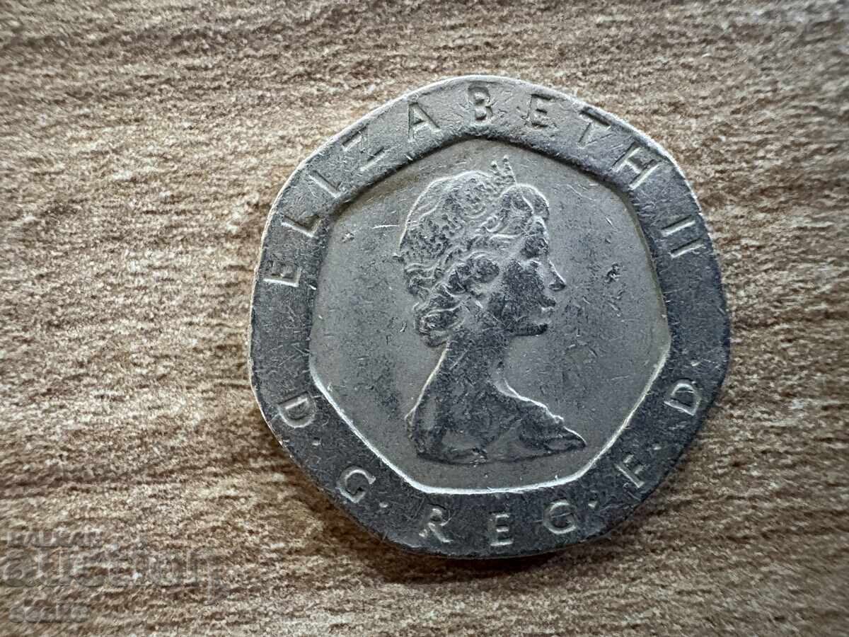 Μεγάλη Βρετανία - 20 πένες (1982) με τιμή 0.50 BGN | € 0.26 Μεγάλη Βρετανία - 20 πένες (1982) με τιμή 0.50 BGN | € 0.26