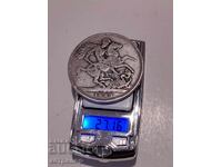 1 κορώνα στέμμα Ηνωμένου Βασιλείου 1889 ασημένιο