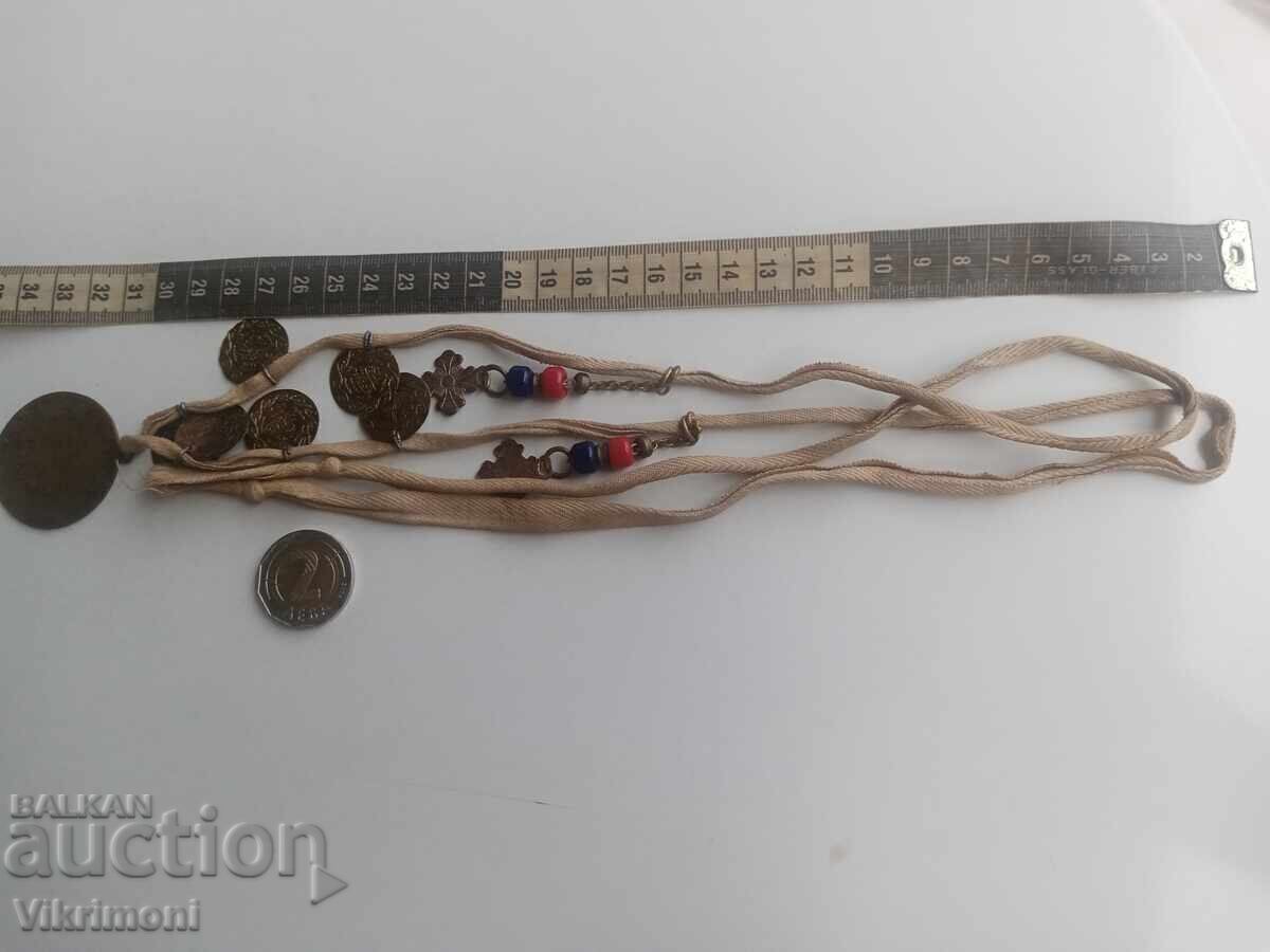 Аукцион Стар накит,гердан,пендар,етно,кръст,връв,от на баба скрина