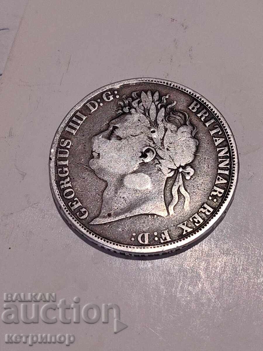 1 κορώνα κράουν Ηνωμένου Βασιλείου 1821 ασημένιο με τιμή 105.00 BGN | € 53.69