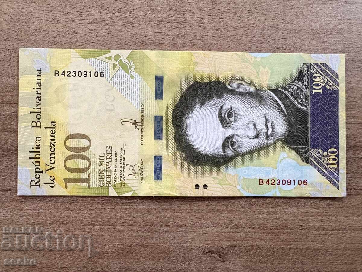 Venezuela - 100 Bolívares (2017), UNC