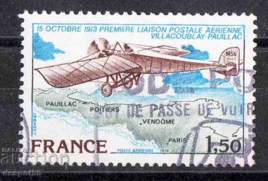 1978 Γαλλία. Πρώτη αεροπορική πτήση ταχυδρομείο Villacoublay-Pauillac