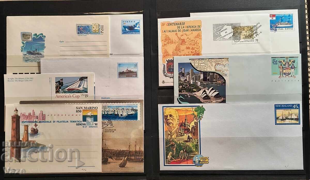 Ταχυδρομικά φάκελα 119 τεμάχια με άλμπουμ! Καράβια - 6