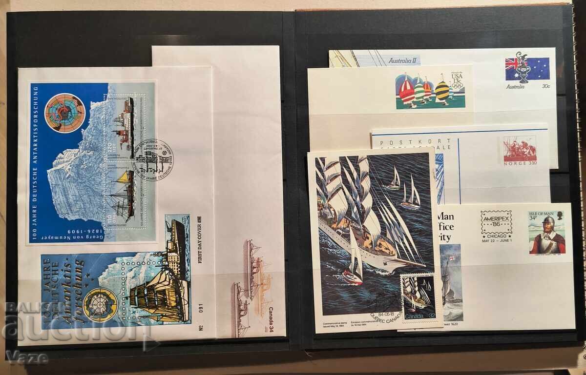 Ταχυδρομικά φάκελα 119 τεμάχια με άλμπουμ! Καράβια