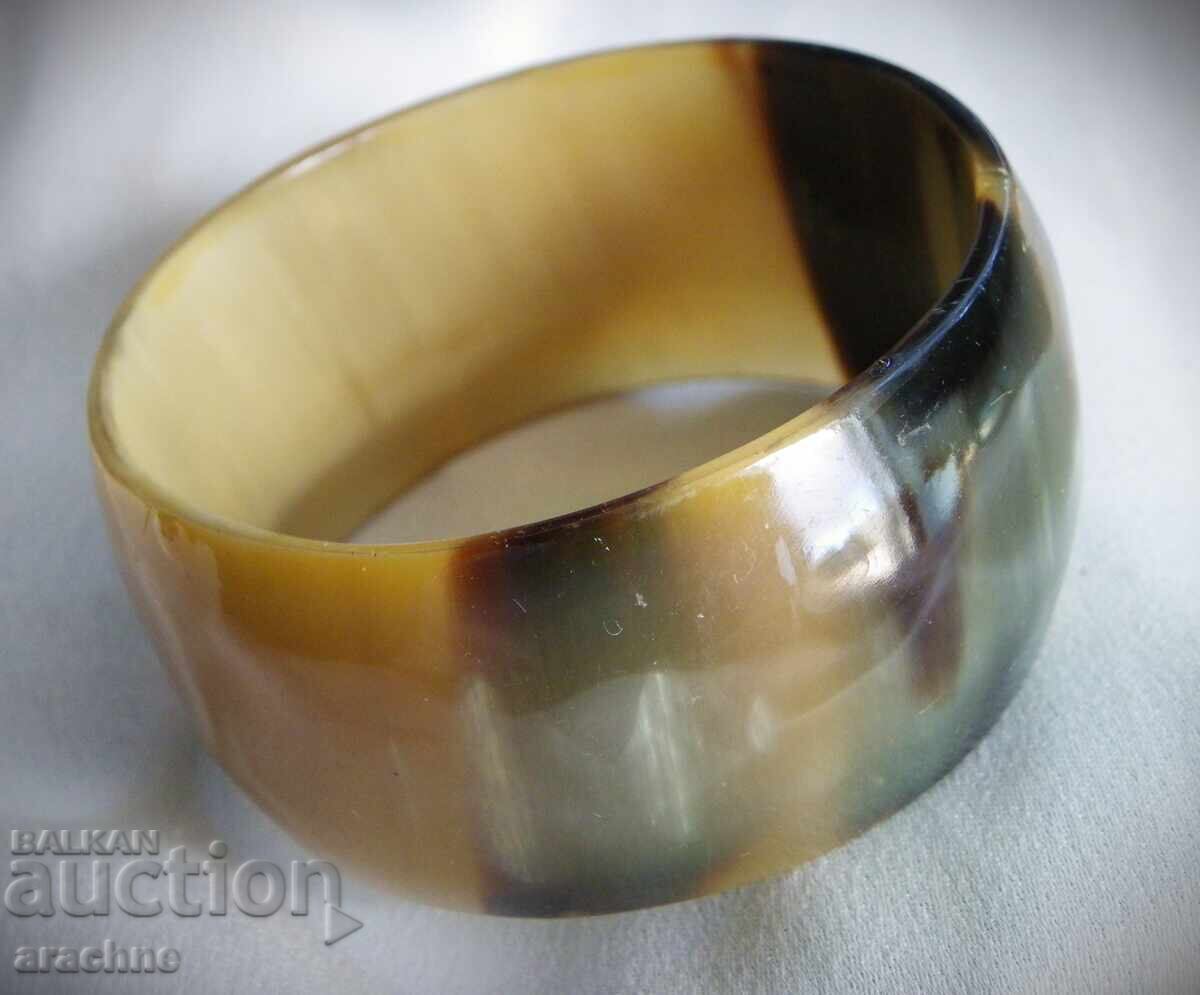 Аукцион Широка гривна от рог на американски бизон-buffalo horn