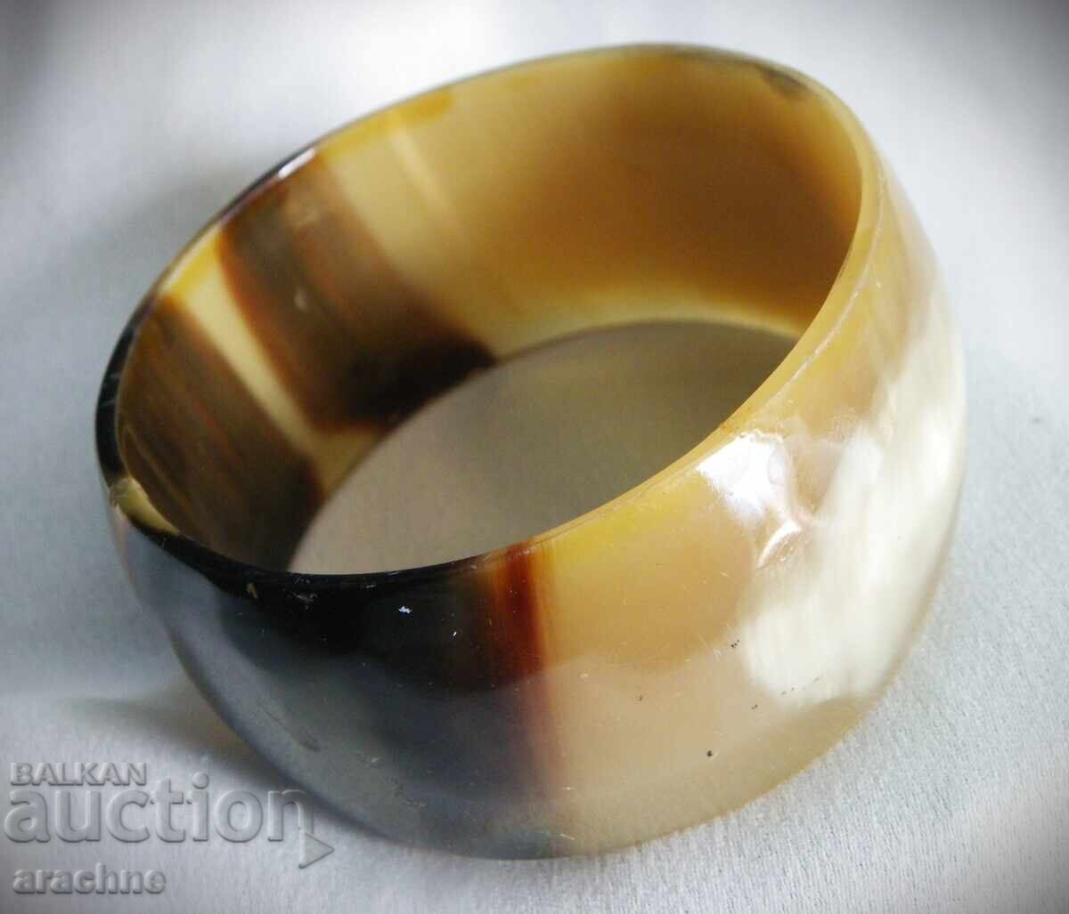 Широка гривна от рог на американски бизон-buffalo horn