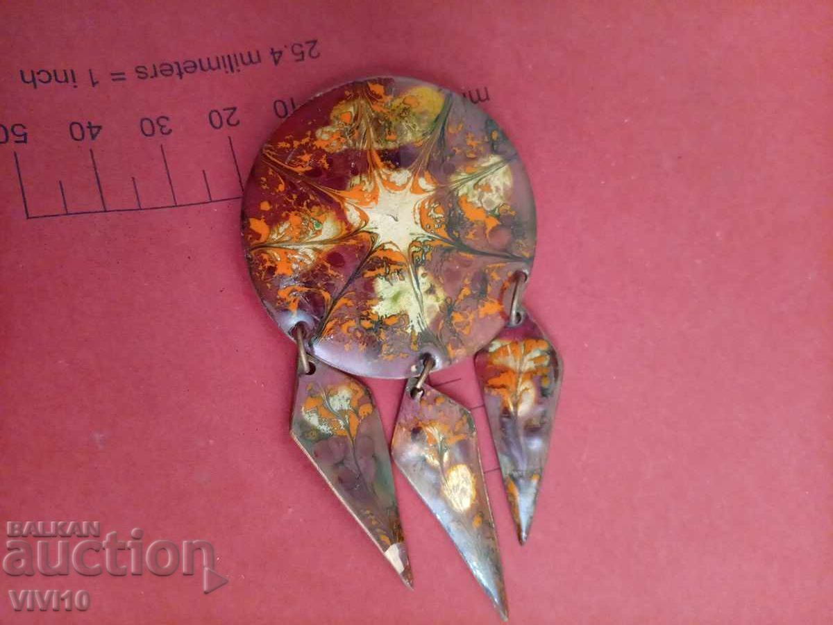 Antique Enamel Brooch