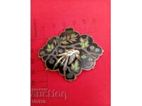 Broșă veche email, China veche