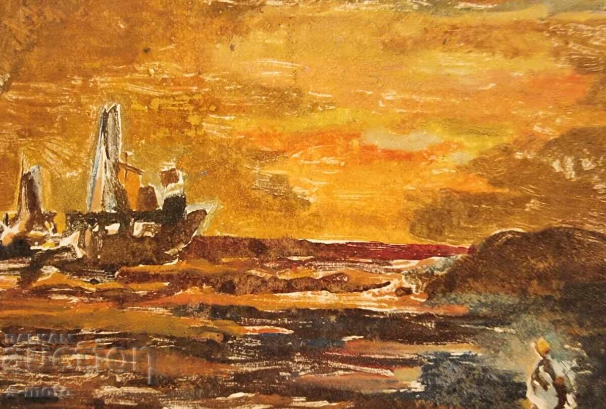 Peter Nenov Graphic, Monotype Seascape - 6