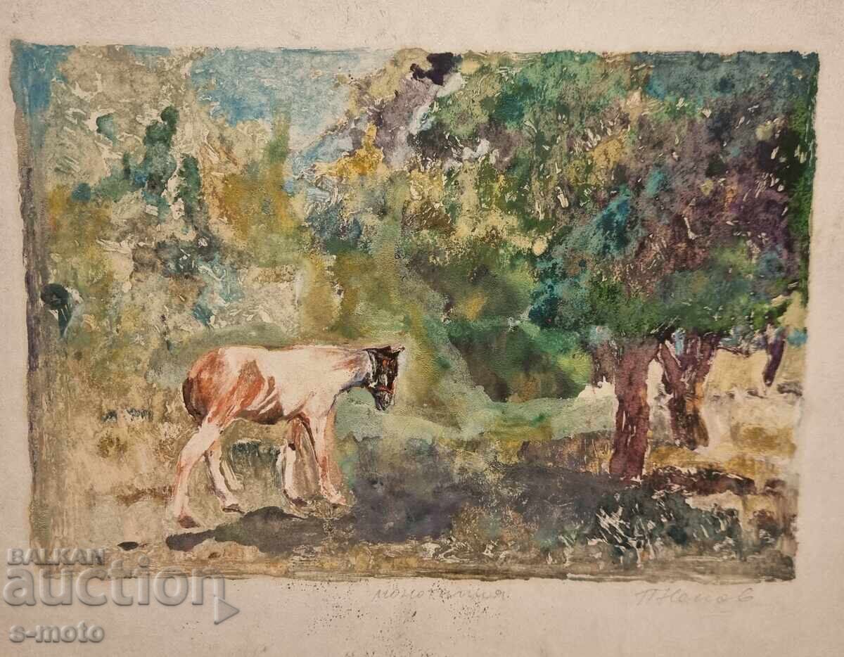 Πέταρ Νένοφ γραφικά, μονοτυπία Τοπίο - 5