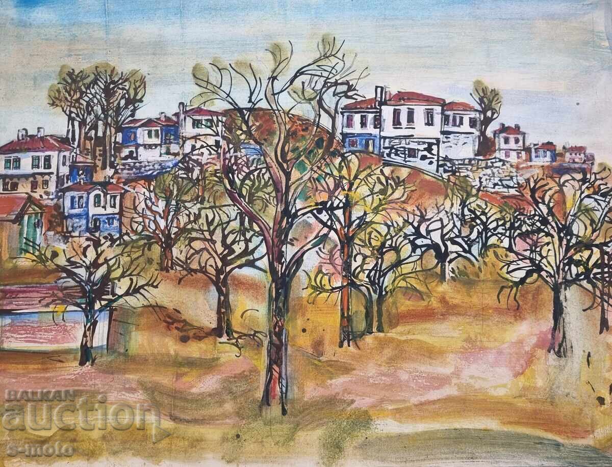 Pictură de Petăr Raşkov, acuarelă, peisaj - 7 Pictură de Petăr Raşkov, acuarelă, peisaj - 7