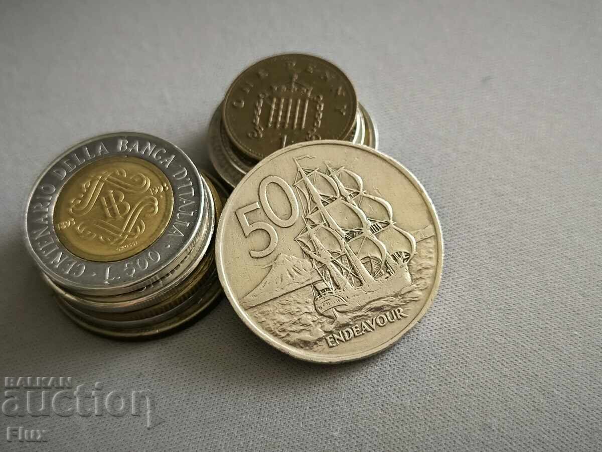 Монета - Нова Зеландия - 50 цента (Ендевър) | 1967г. Монета - Нова Зеландия - 50 цента (Ендевър) | 1967г.