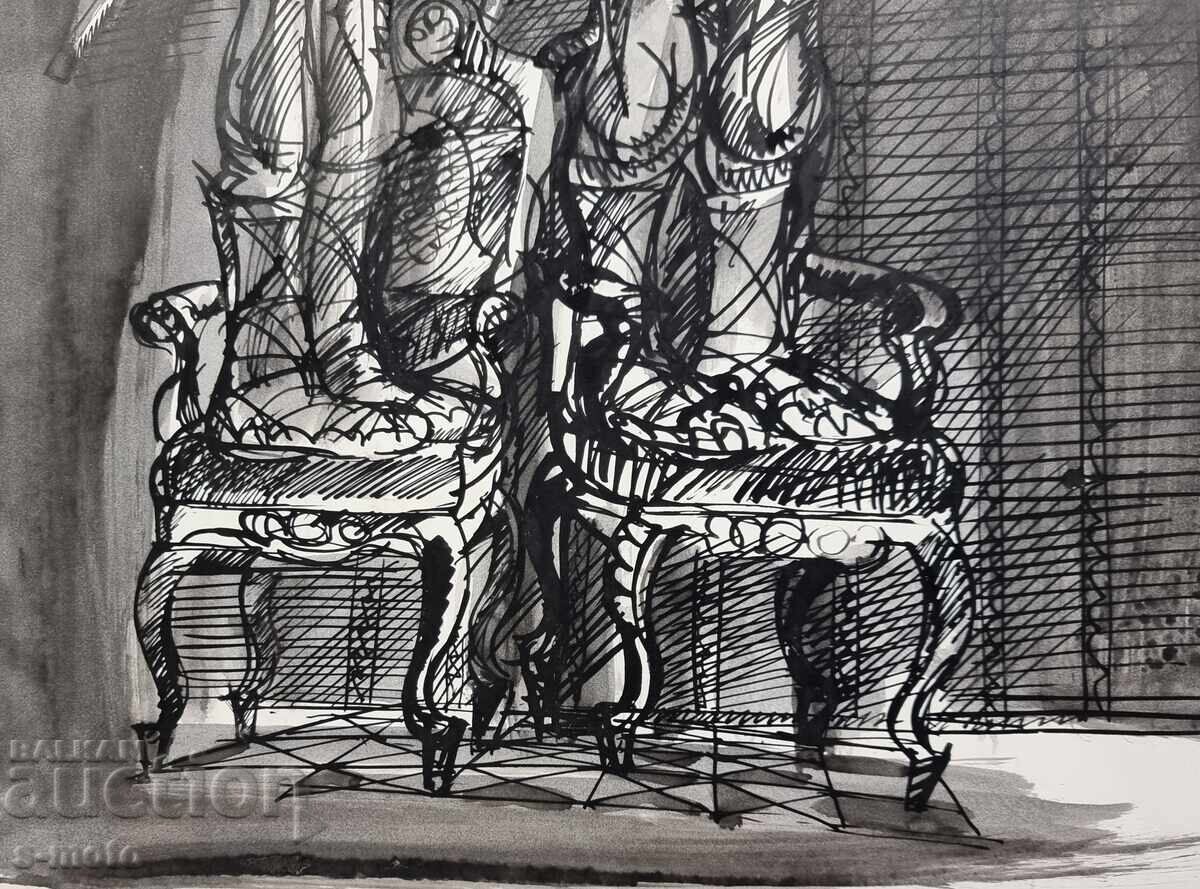 Pictură de tuș Petăr Rașkov, Gaidari - 6