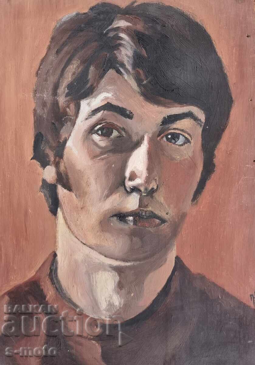 Licitație Petar Nikolov tablou ulei portret Licitație Petar Nikolov tablou ulei portret