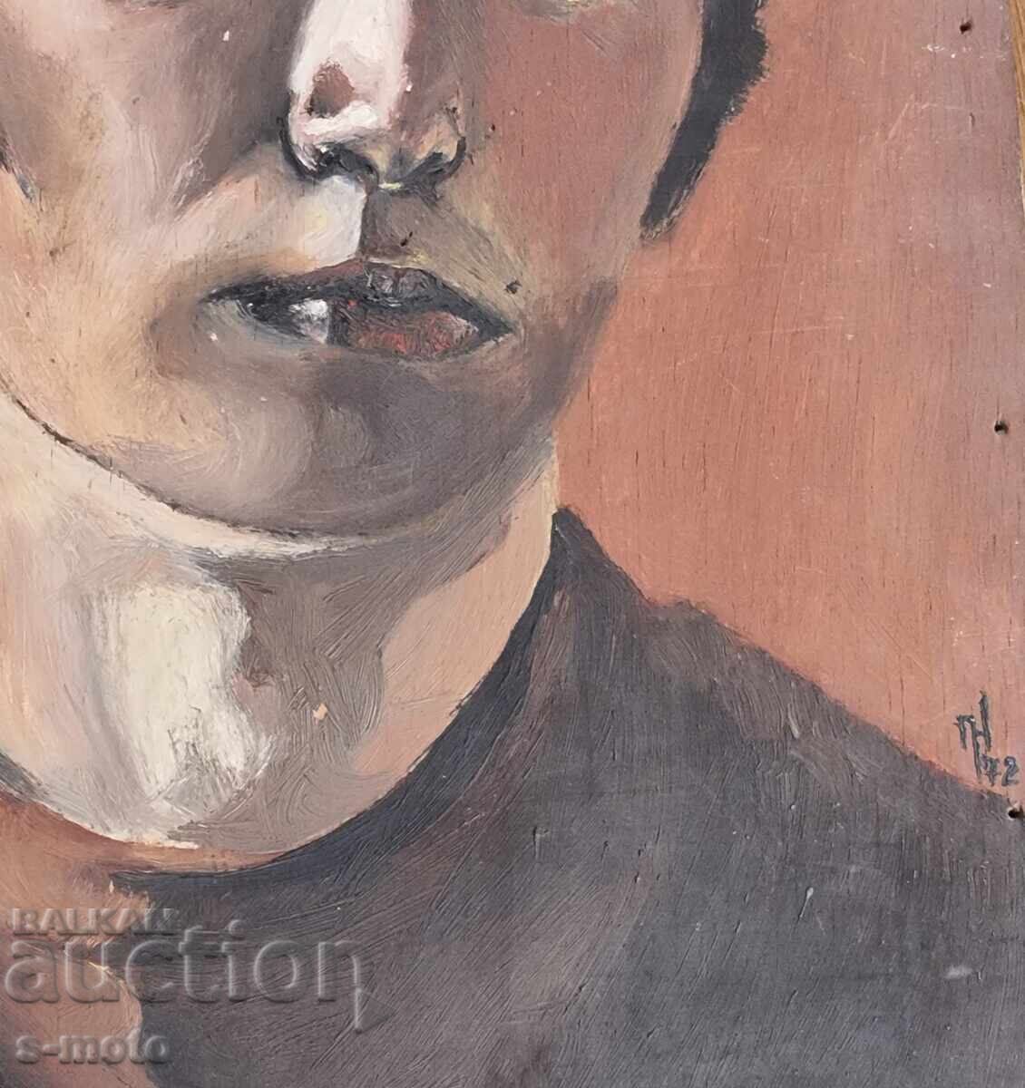 Livrarea Petar Nikolov tablou ulei portret Livrarea Petar Nikolov tablou ulei portret