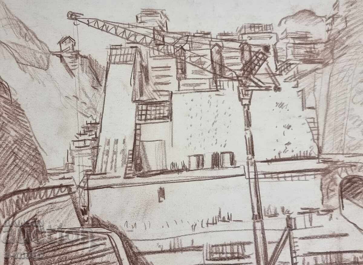 Στογιάν Ντομούτσιεφ / 1935 - 2021 / Φράγμα Αντονιβάνοφτσι παστέλ - 7