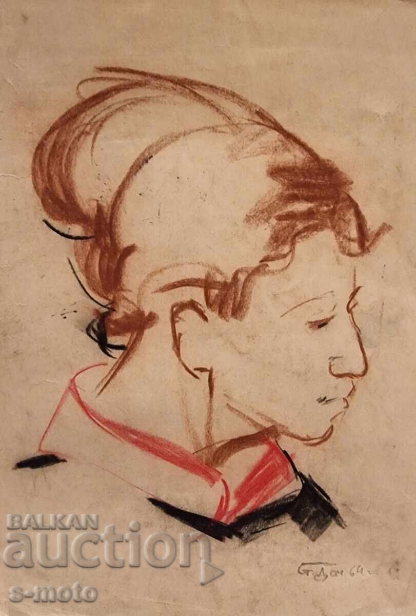 Stoyan Domuschiev / 1935 - 2021 / Portret de femeie pastel cu preț 200.00 BGN | € 102.26 Stoyan Domuschiev / 1935 - 2021 / Portret de femeie pastel cu preț 200.00 BGN | € 102.26