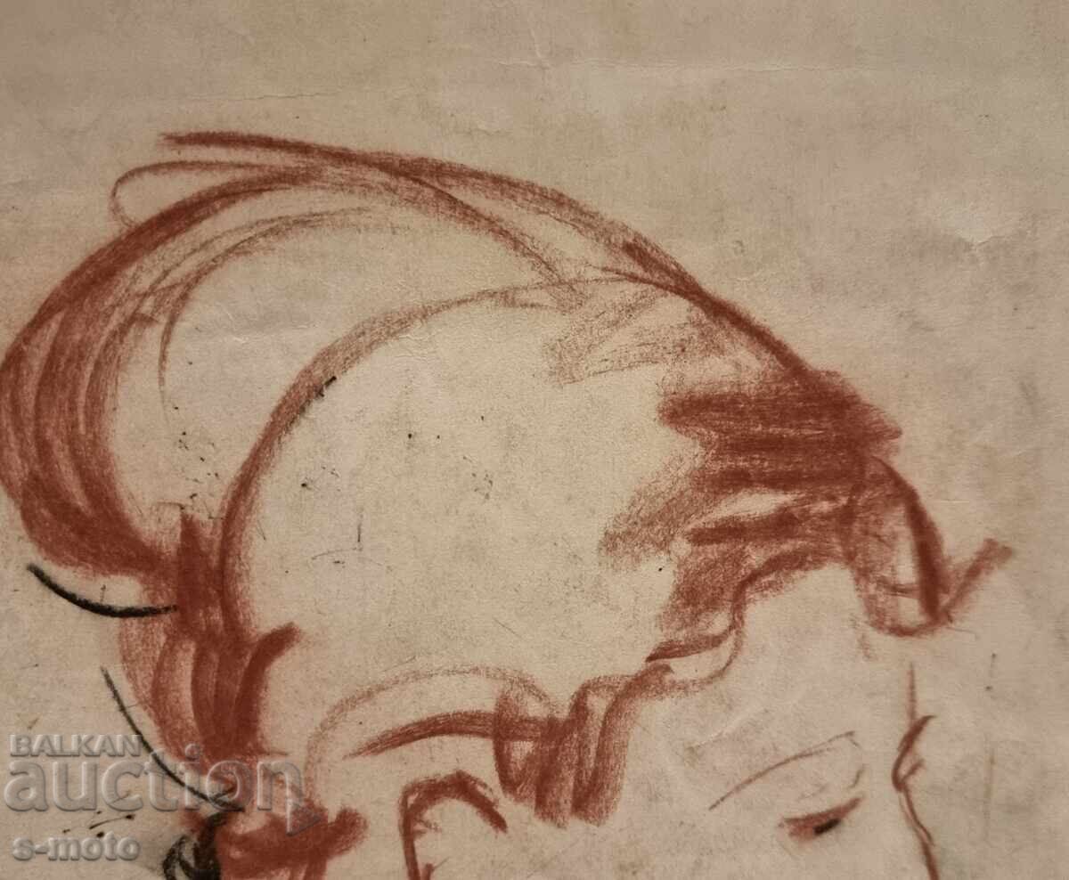 Livrarea Stoyan Domuschiev / 1935 - 2021 / Portret de femeie pastel Livrarea Stoyan Domuschiev / 1935 - 2021 / Portret de femeie pastel