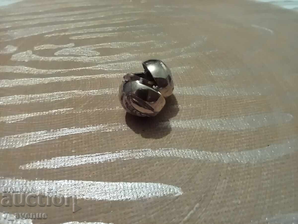 Обици клипс , сребърни, с позлата 21.04.25