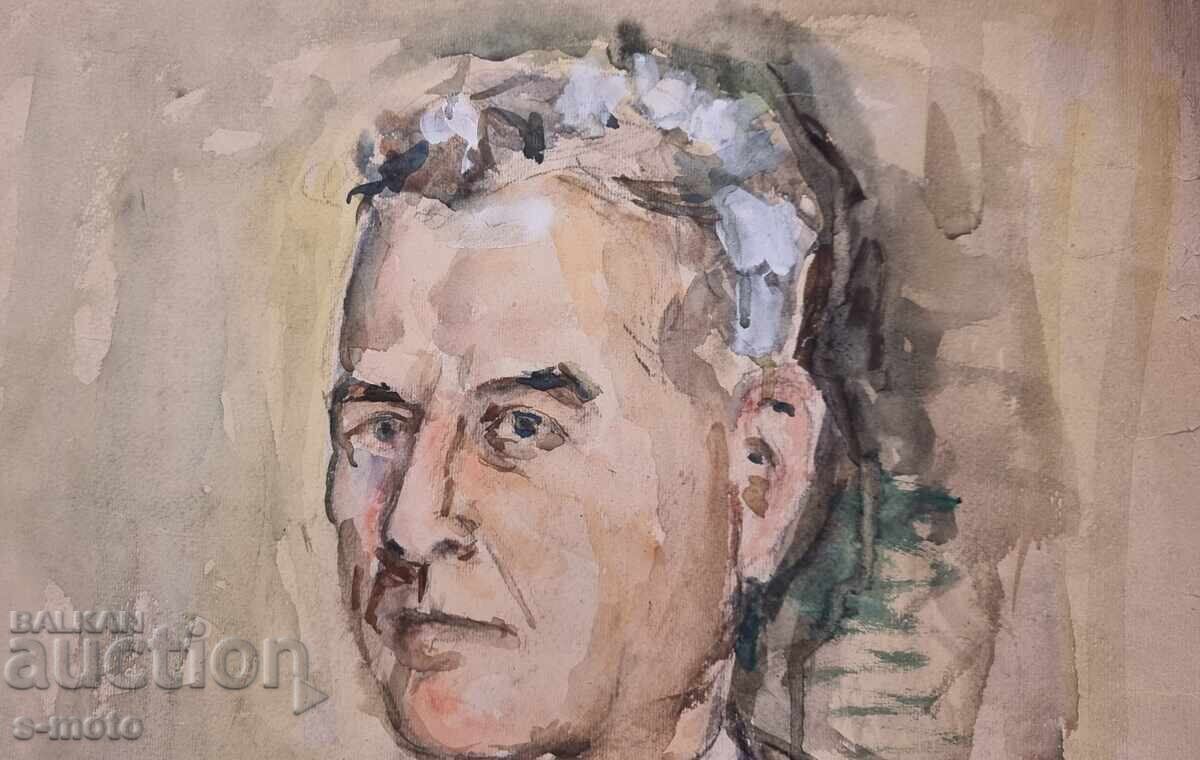 Licitație Pictură acvărel Stanka Vasileva Portret