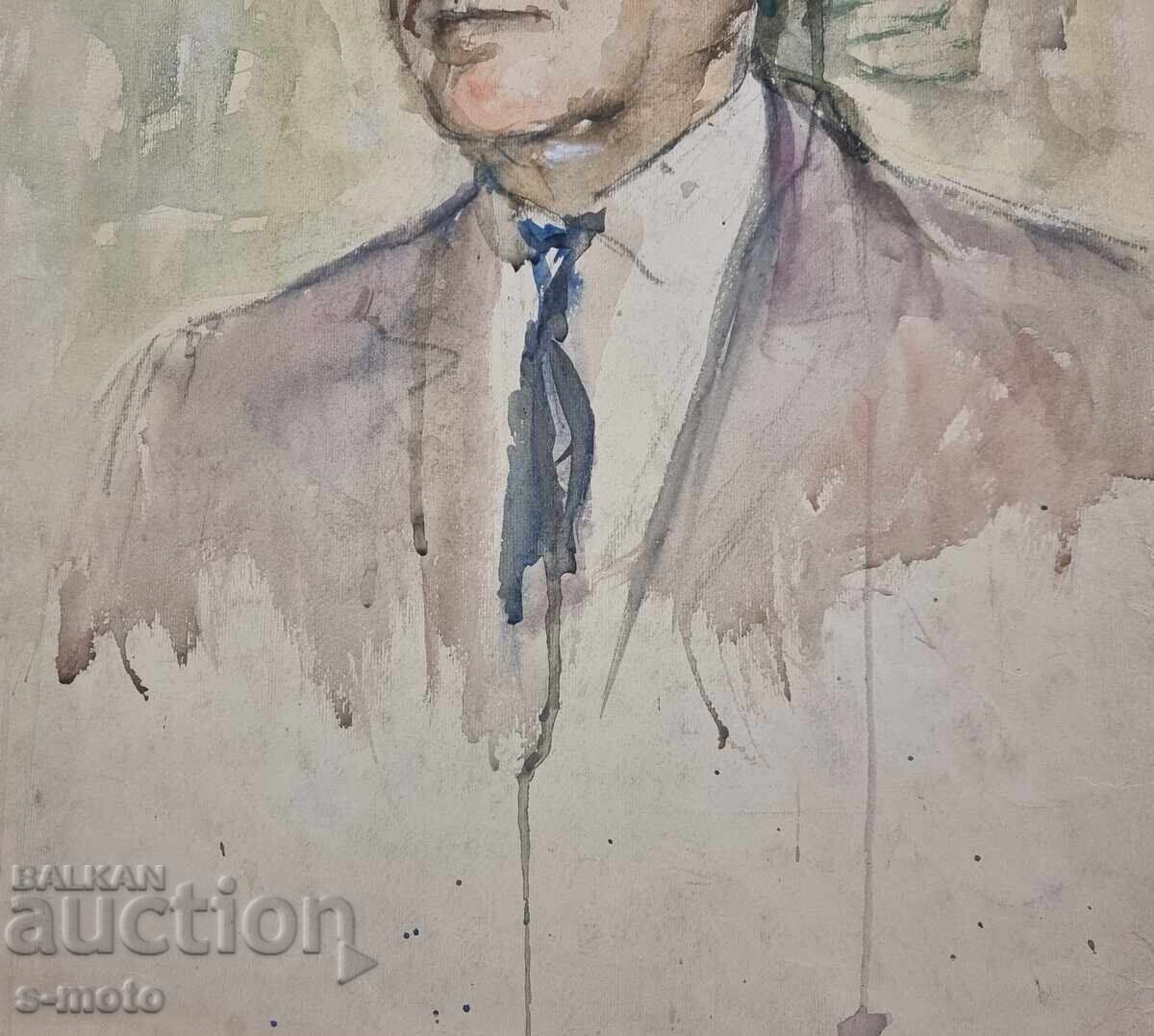 Pictură acvărel Stanka Vasileva Portret - 6